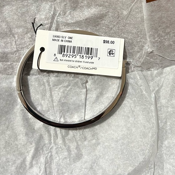 Coach Silver Signature Bangle - Picture 3 of 3